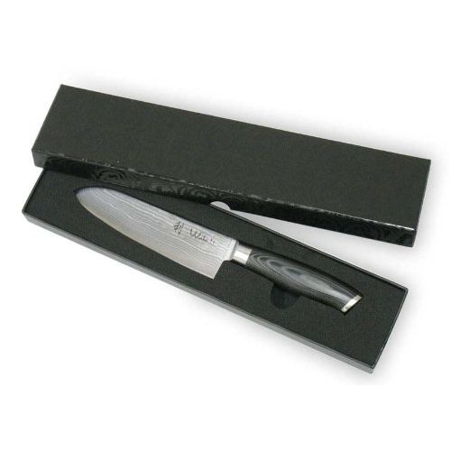  Wakoli 1DM-SAN-MIK Santoku Damastmesser, Japanischer Damaststahl VG-10, Mikata