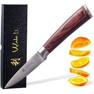 [아마존베스트]Wakoli EDIB Damascus Knife Office Knife Vegetable Knife 8.50 cm Blade Extremely Sharp 67 Layers I Damask Kitchen Knife and Professional Chefs Knife Made of Real Japanese Damascus S