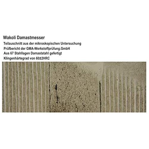  [아마존베스트]Wakoli 3er Damastmesser-Set mit Holzbox - Klingenlangen von 8,50 cm bis 17,00 cm VG-10, sehr hochwertiges Damast Kuechenmesserset, japanische Damaszener Kochmesser mit Pakkaholzgrif