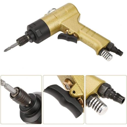  [아마존베스트]Wal front 1/4 Air Screwdriver Reversible Type Rotation Industrial Screw Driver Tool 5000rpm