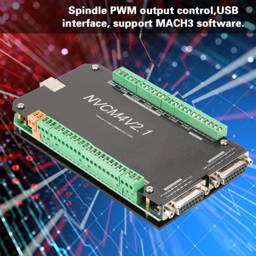  Wal front MACH3 Motion Card NVCM 4 Axis USB CNC Controller Interface Board Card for Stepper Motor