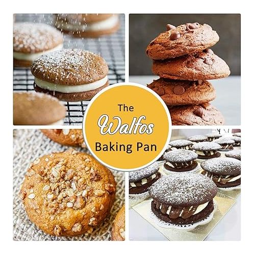  Walfos Silicone Whoopie Pie Baking Pans, 3 Pcs Non-Stick Muffin Top Pan. Food Grade and BPA Free Silicone, Great for Muffin, Eggs, Tarts and More, Dishwasher Safe