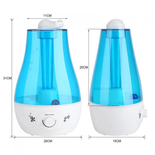  WALFRONT Ultrasonic Humidifier Diffuser 3L Oil Diffuser LED Light Home Office Room Mist Maker Air Purifier(US Plug)