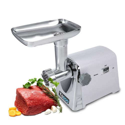  WALFRONT Meat Grinder Electric Mincer Machine Professional 1600W Stainless Steel Heavy Duty Sausage Stuffer with 3 Grinding plates for Home Commercial Food Grinding