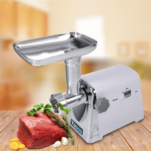  WALFRONT Electric Meat Grinder Mincer Machine Professional 1600W Stainless Steel Heavy Duty Sausage Stuffer with 3 Grinding plates for Home Commercial Food Grinding