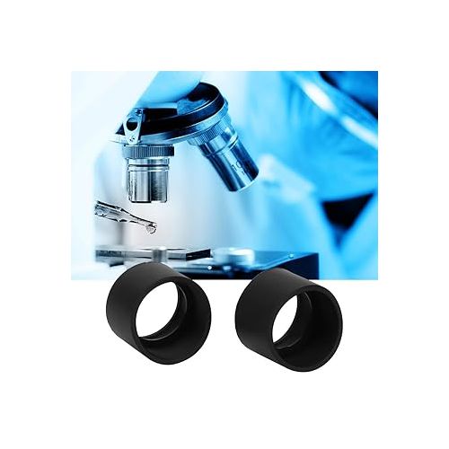  2PCS Eyepiece Cover Eyepiece Binocular Eye Cups Replacement Soft Rubber 36mm Diameter Stereo Microscope Accessory for Stereo Microscope(Flat Angle) (KP-H1 Bevel)