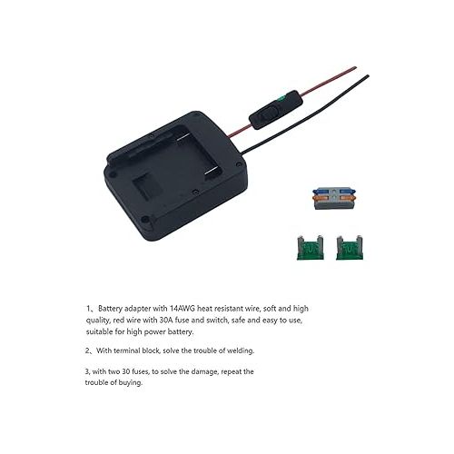  Dock Power Connector Conversion Kit 18V Battery Adapter Converter for Bosch BAT Series 18V Lithium Battery BAT622 BAT609 BAT618G BAT609G BAT618