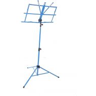 Small Music Stand Metal Portable Small Music Stand, Home Music Stand Shelf Easy Assemble Fold Adjustable Rack for Family Use (Blue)