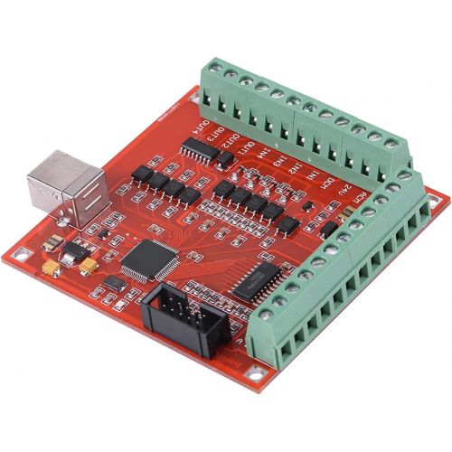  Walfront Mach3 USB Interface Board, USB CNC Controller 4 Axis Motion Control Card, Interface Breakout Board for Stepper Motor Driver