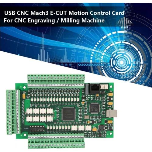  Walfront Mach3 Motion Card 3/4 Axis USB CNC E-Cut Motion Control Card for CNC Engraving/Milling Machine (3 Axis)