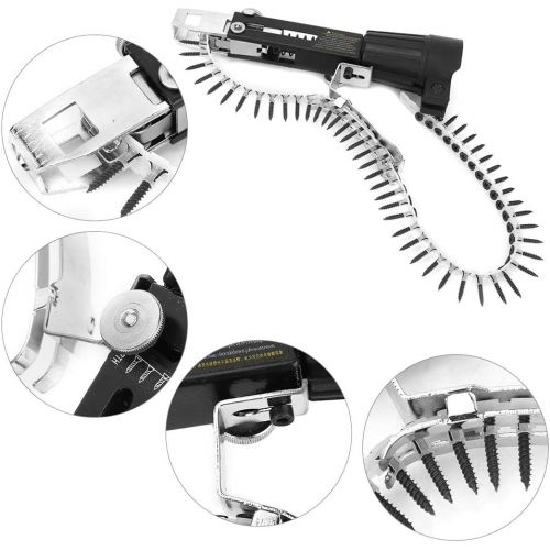  [아마존베스트]Walfront Automatic Screw Nail Gun Adapter Electric Drill Chain Woodwork Tool Cordless Power Drill Attachment Set, 1PC