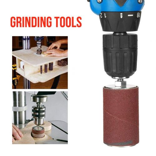  [아마존베스트]Walfront 20pcs Spindle Sanding Drum Sander Tool Kit Set Rubber drums+Sanding sleeves with Case for Drill Press