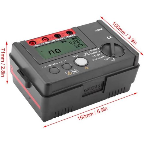  [아마존베스트]Wal front Digital Resistance Ground Earth Tester, UNI-T UT501A 1000V Insulation Resistance Tester Earth Ground Resistance Earth Ground Resistance Meter Multimeter Voltmeter, Digital Earth Re