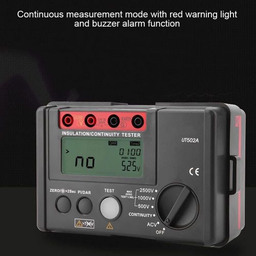  [아마존베스트]Wal front Digital Resistance Ground Earth Tester, UNI-T UT501A 1000V Insulation Resistance Tester Earth Ground Resistance Earth Ground Resistance Meter Multimeter Voltmeter, Digital Earth Re