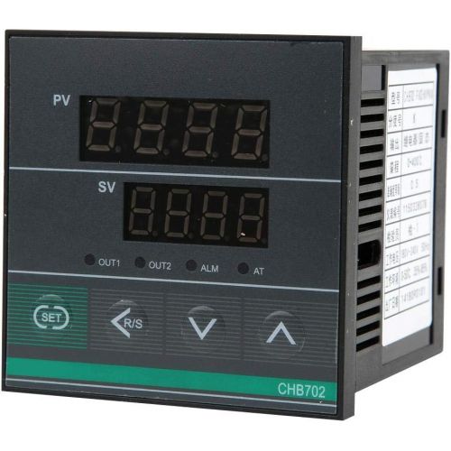  [아마존베스트]Wal front Berm CHB702 Temperature Thermostat Controller, Intelligent Digital Display hermostat Temperature Controller Relay/SSR Output AC180-240V 0-400℃, Temperature Controllers Thermostat