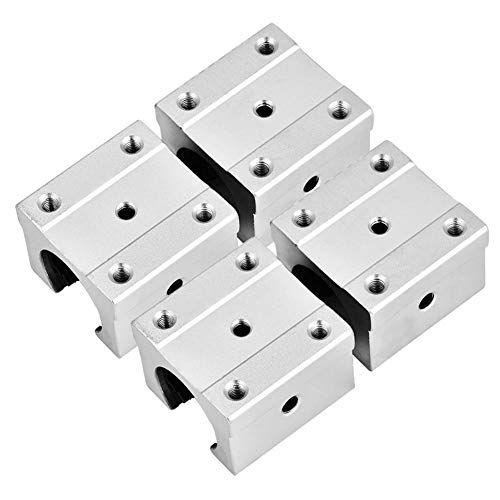  [아마존베스트]Walfront SBR16UU 16 mm Aluminium Linear Bearing Slider Linear Bearing Slide Block for CNC Router Parts Pack of 4