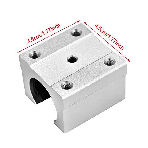  [아마존베스트]Walfront SBR16UU 16 mm Aluminium Linear Bearing Slider Linear Bearing Slide Block for CNC Router Parts Pack of 4