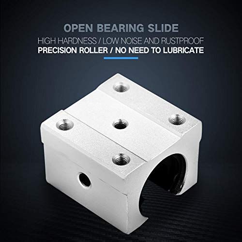  [아마존베스트]Walfront SBR16UU 16 mm Aluminium Linear Bearing Slider Linear Bearing Slide Block for CNC Router Parts Pack of 4