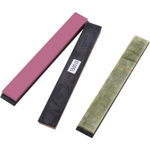  Walfront 8pcs Kitchen Sharpening Stone, 240-10000 Grit Sharpener Stone Whetstone Grindstone Polishing Stone with Non-Slip Base