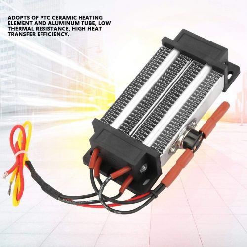  Walfront PTC Air Heater PTC Ceramic Air Heater 110V 200W/300W Insulated PTC Heater Ceramic Aluminum Tube Air Heater Heating Element (110V300W)