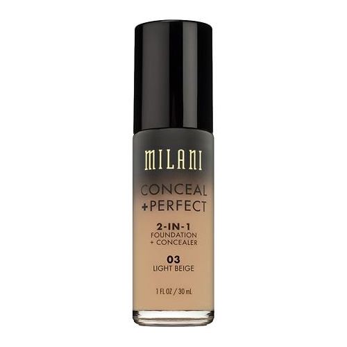 월그린 Walgreens Milani Conceal + Perfect 2-in-1 Foundation + Concealer,Light Beige