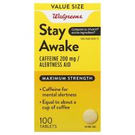 Walgreens Stay Awake Caffeine 200 mg Alertness Aid Tablets