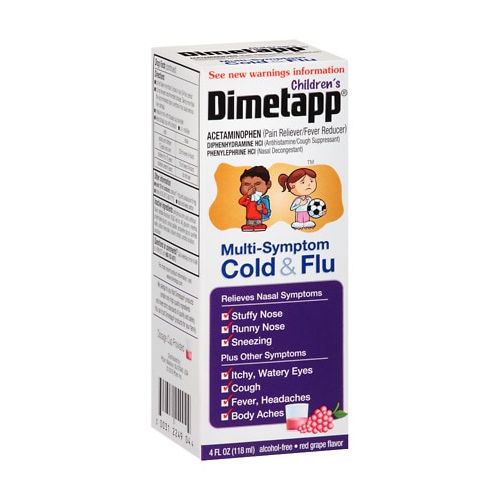월그린 Walgreens Dimetapp Multi Symptom Cold and Flu Red Grape