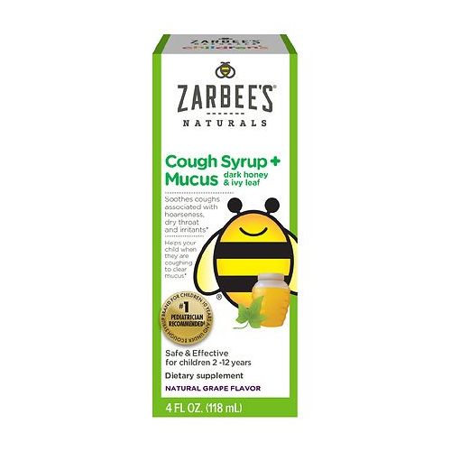 월그린 Walgreens ZarBees Naturals Childrens CoughMucus Relief Liquid Grape
