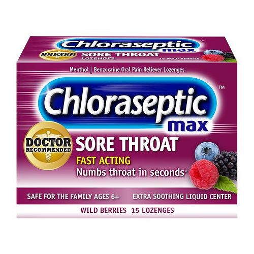 월그린 Walgreens Chloraseptic Max Sore Throat Lozenges Berry