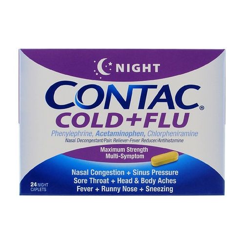 월그린 Walgreens Contac Night Cold + Flu Maximum Strength Caplets