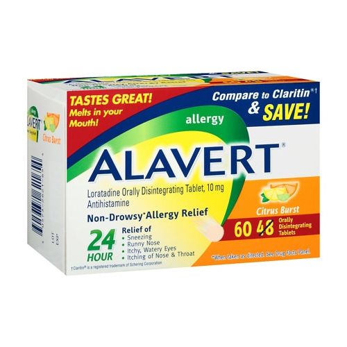 월그린 Walgreens Alavert 24 Hour Allergy Relief Orally Disintegrating Tablets Citrus Burst