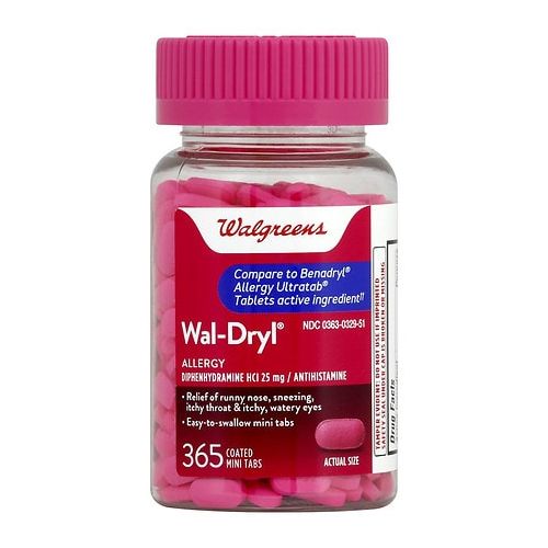 월그린 Walgreens Wal-Dryl Allergy Coated Mini Tabs