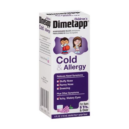 월그린 Walgreens Dimetapp Childrens Cold & Allergy Liquid Grape
