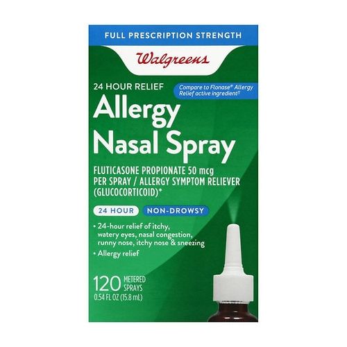 월그린 Well at Walgreens 24-Hour Fluticasone Propionate Nasal Spray 120 Metered Spray