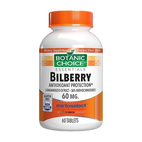 월그린 Walgreens Botanic Choice Bilberry 60 mg Dietary Supplement Tablets