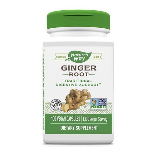 월그린 Walgreens Natures Way Ginger Root 550 mg Dietary Supplement Capsules