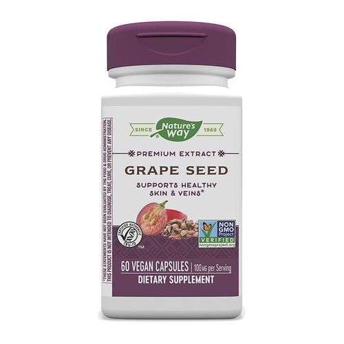 월그린 Walgreens Natures Way Grape Seed Standardized 100 mg Dietary Supplement Vegetarian Vcaps