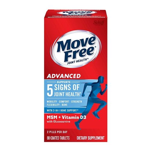 월그린 Walgreens Schiff Move Free Joint Health Glucosamine Chondroitin Plus MSM & Vitamin D3, Tablets