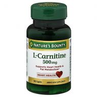 Walgreens Natures Bounty L-Carnitine 500 mg Dietary Supplement Tablets