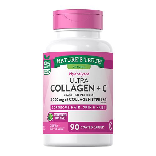 월그린 Walgreens Natures Truth Hydrolyzed Collagen Type 1 & 3 1000mg Plus Vitamin C