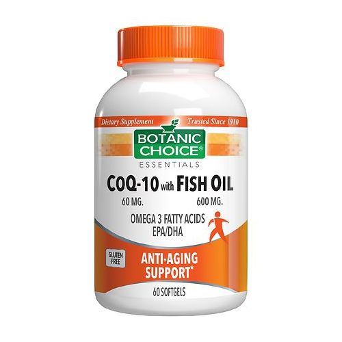 월그린 Walgreens Botanic Choice CoQ-10 with Fish Oils Dietary Supplement Softgels