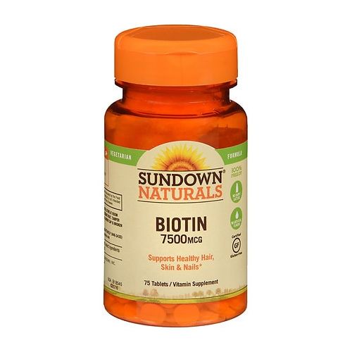월그린 Walgreens Sundown Naturals Biotin 7500 mcg Dietary Supplement Tablets