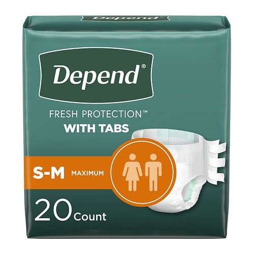 월그린 Walgreens Depend Incontinence Protection with Tabs, Maximum Absorbency, SM SmallMedium