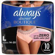 Walgreens Always Discreet Boutique, Incontinence Underwear for Women, Maximum Protection Large