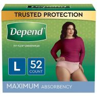Walgreens Depend Incontinence Underwear for Women, Maximum Absorbency Large Soft Peach