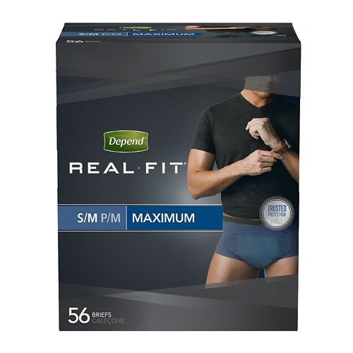 월그린 Walgreens Depend Real Fit Incontinence Underwear for Men, Maximum Absorbency, SmallMedium, Blue Blue