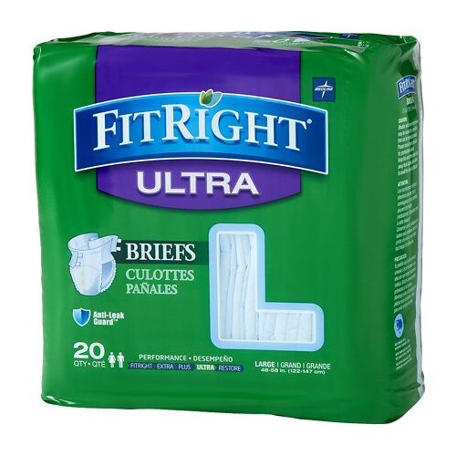 월그린 Walgreens Medline FitRight Ultra Briefs Large