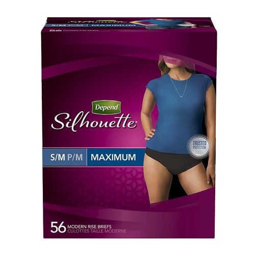 월그린 Walgreens Depend Silhouette Incontinence Underwear for Women, Maximum Absorbency, SmallMedium Black