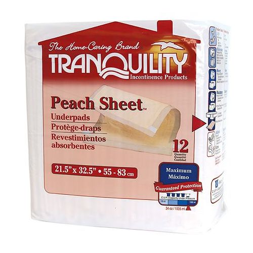 월그린 Walgreens Tranquility Peach Sheet Underpad 21.5 x 32.5 inch