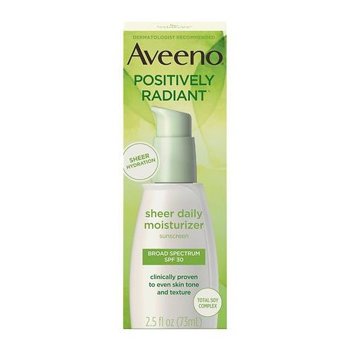 월그린 Walgreens Aveeno Active Naturals Positively Radiant Sheer Hydration SPF 30